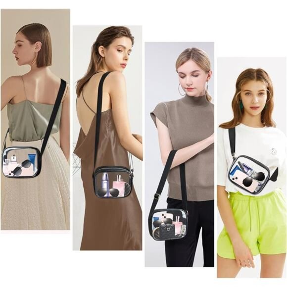 Clear Crossbody Bag, Stadium Approved Clear Purse Bag for Concerts Sports - Picture 2 of 7